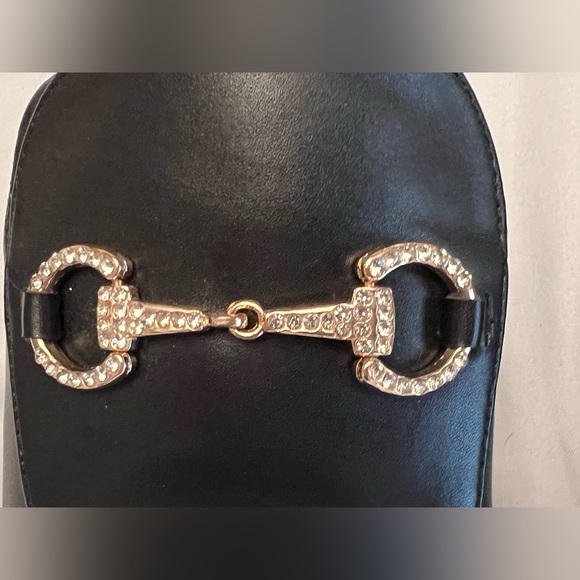 Charmivy black mules with rhinestone stone detail. NBW. - Picture 2 of 3